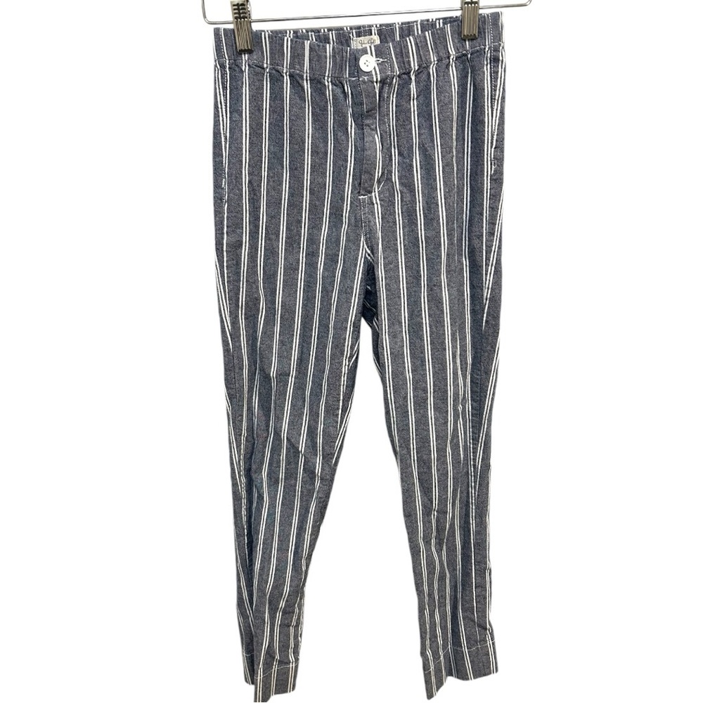John Galt Striped Pants small navy white EUC u0814